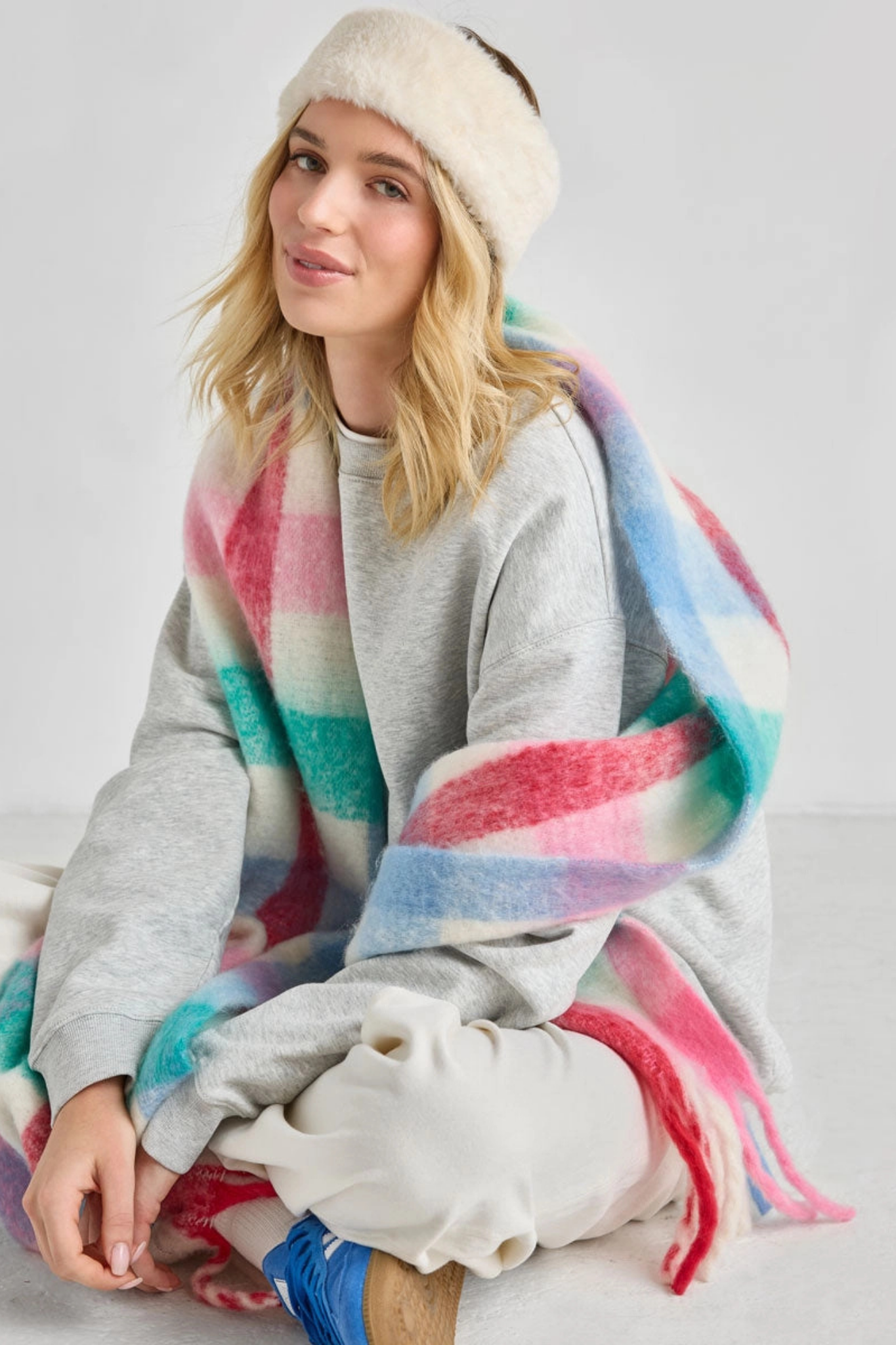 Ivory Faux Fur Headband