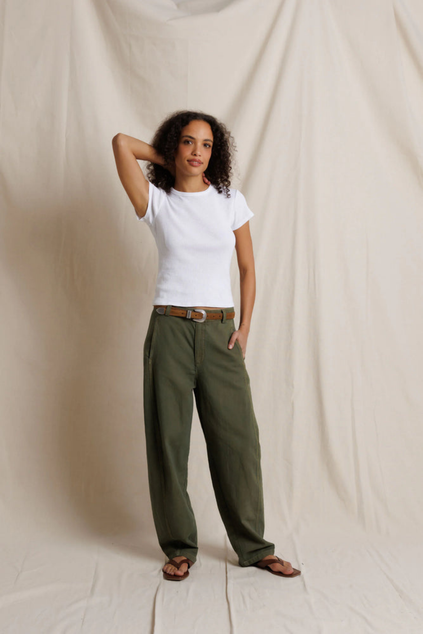 Macy White Crew Tee