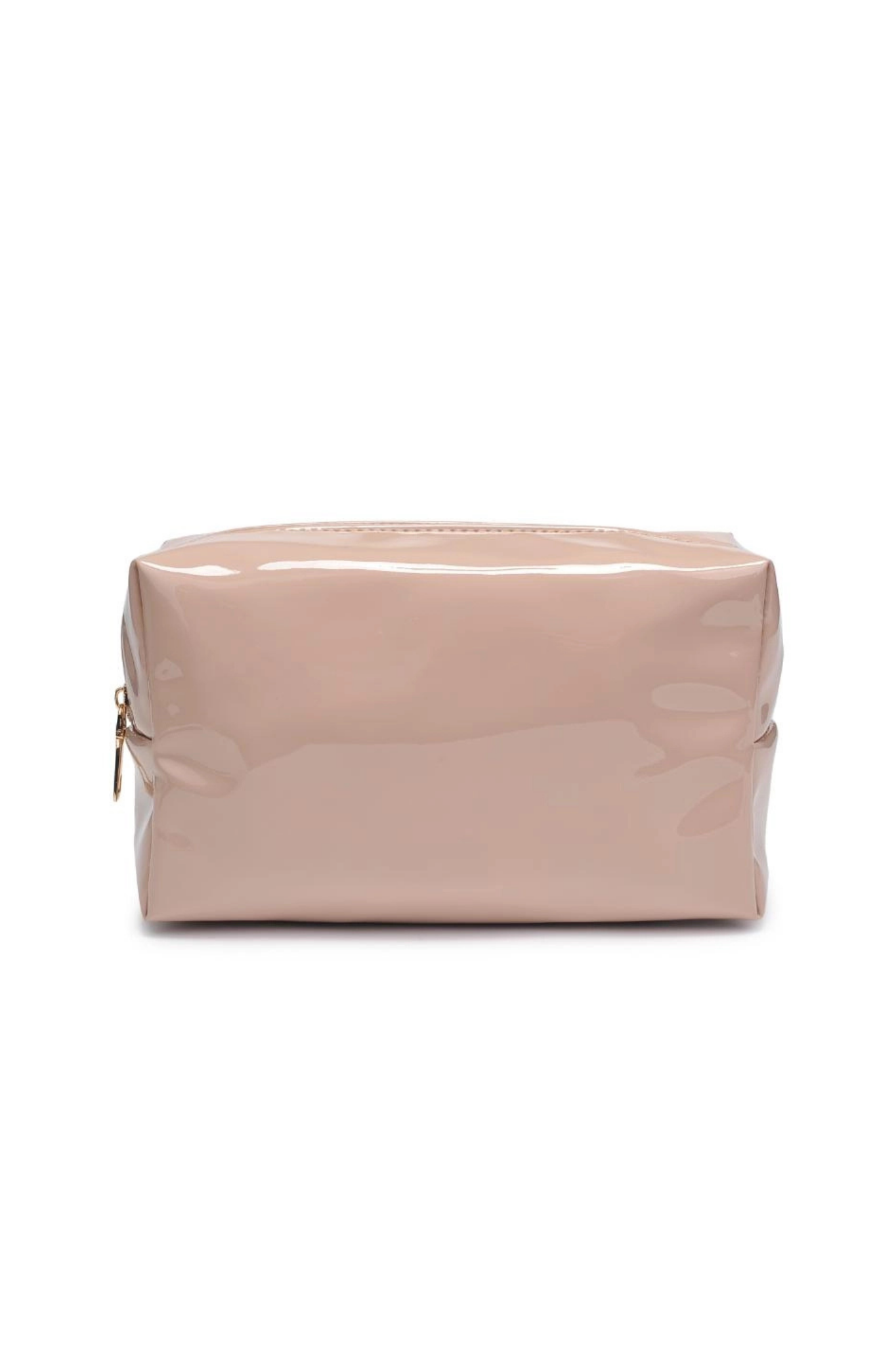 Nude Patent Cosmetic Bag