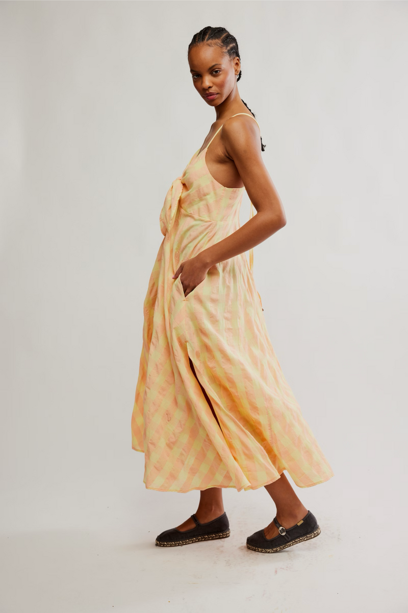 Via Creamsicle Midi Dress