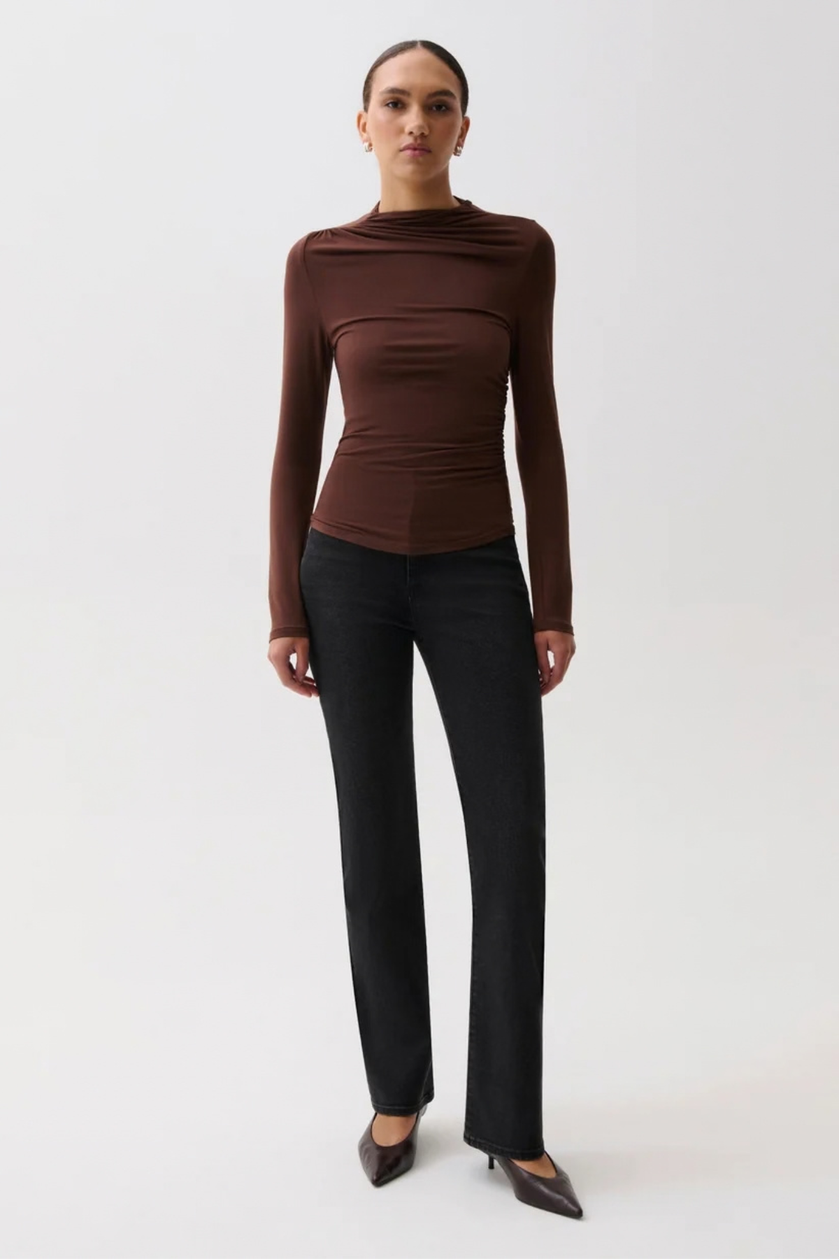 Nathalia Woodland Mock Neck
