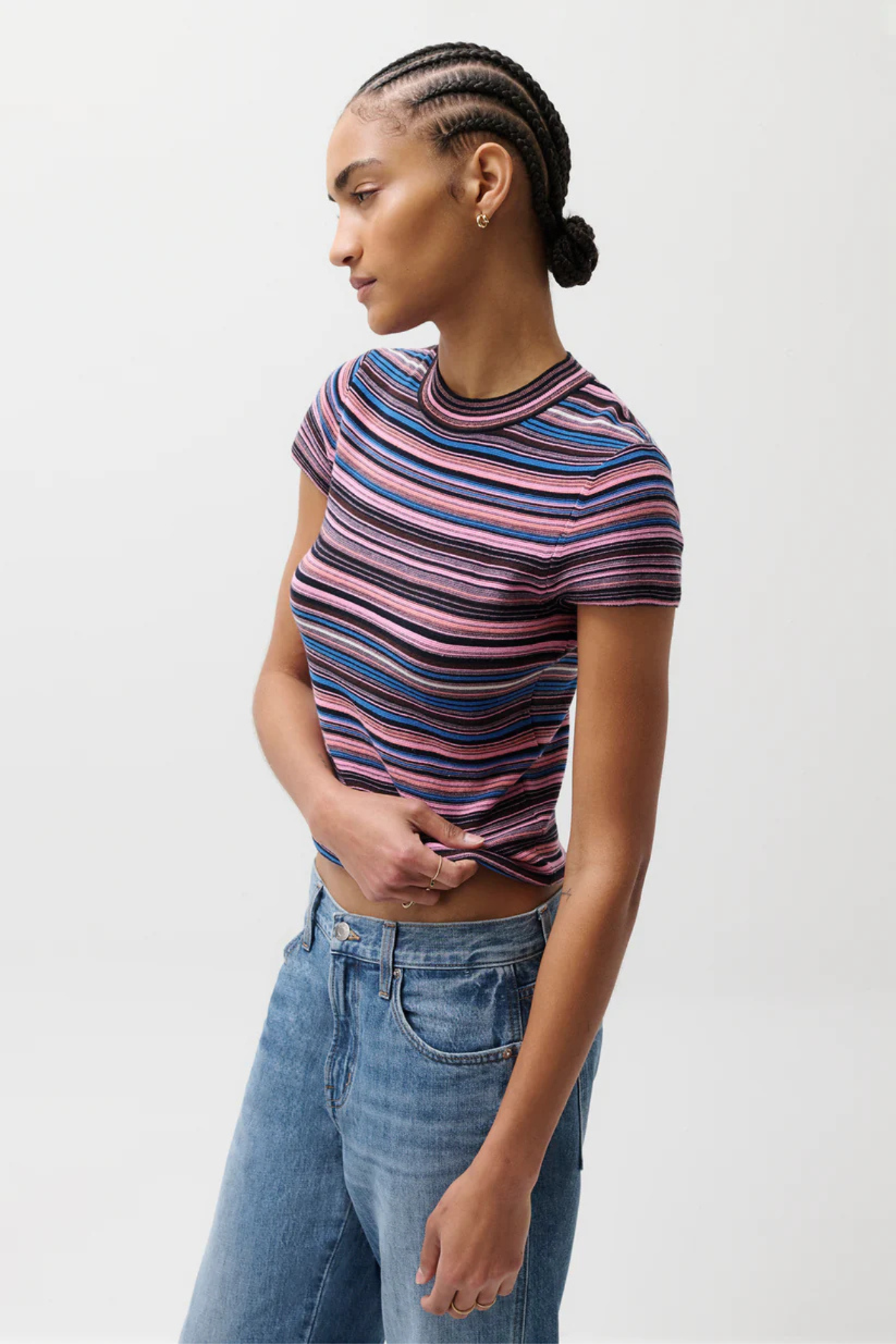 Selene Egyptian Blue Stripe Top