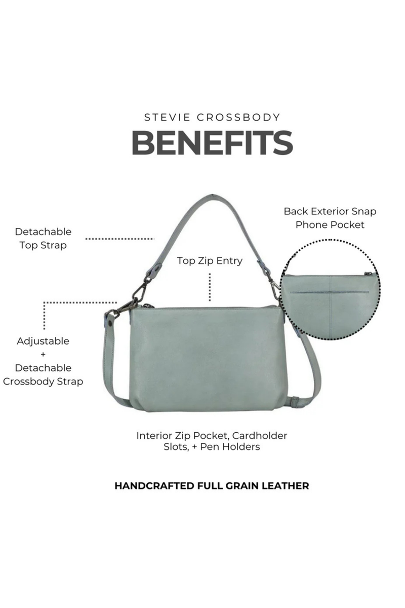 Stevie Brown Leather Crossbody Bag