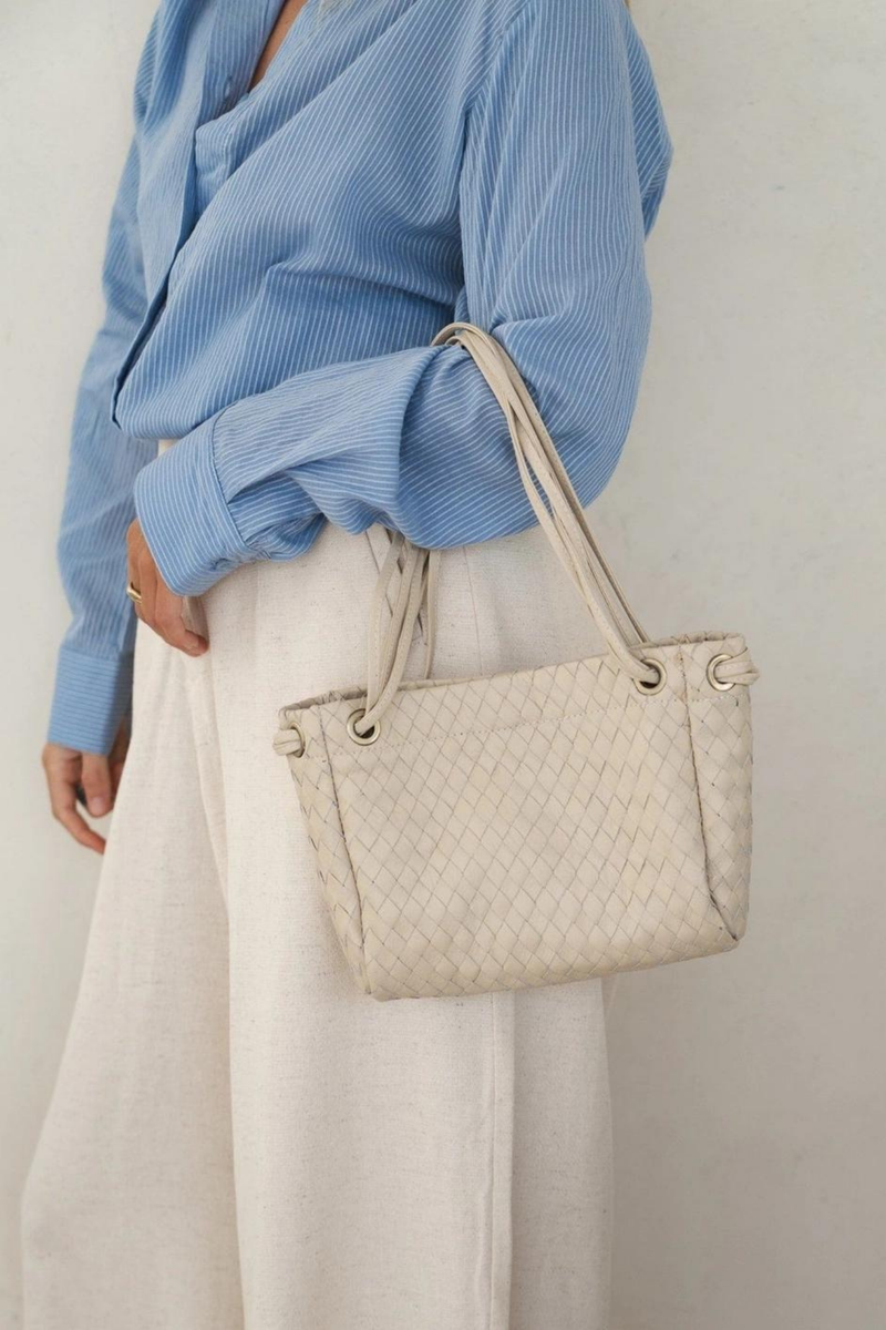 Lou Woven Bag - Bone