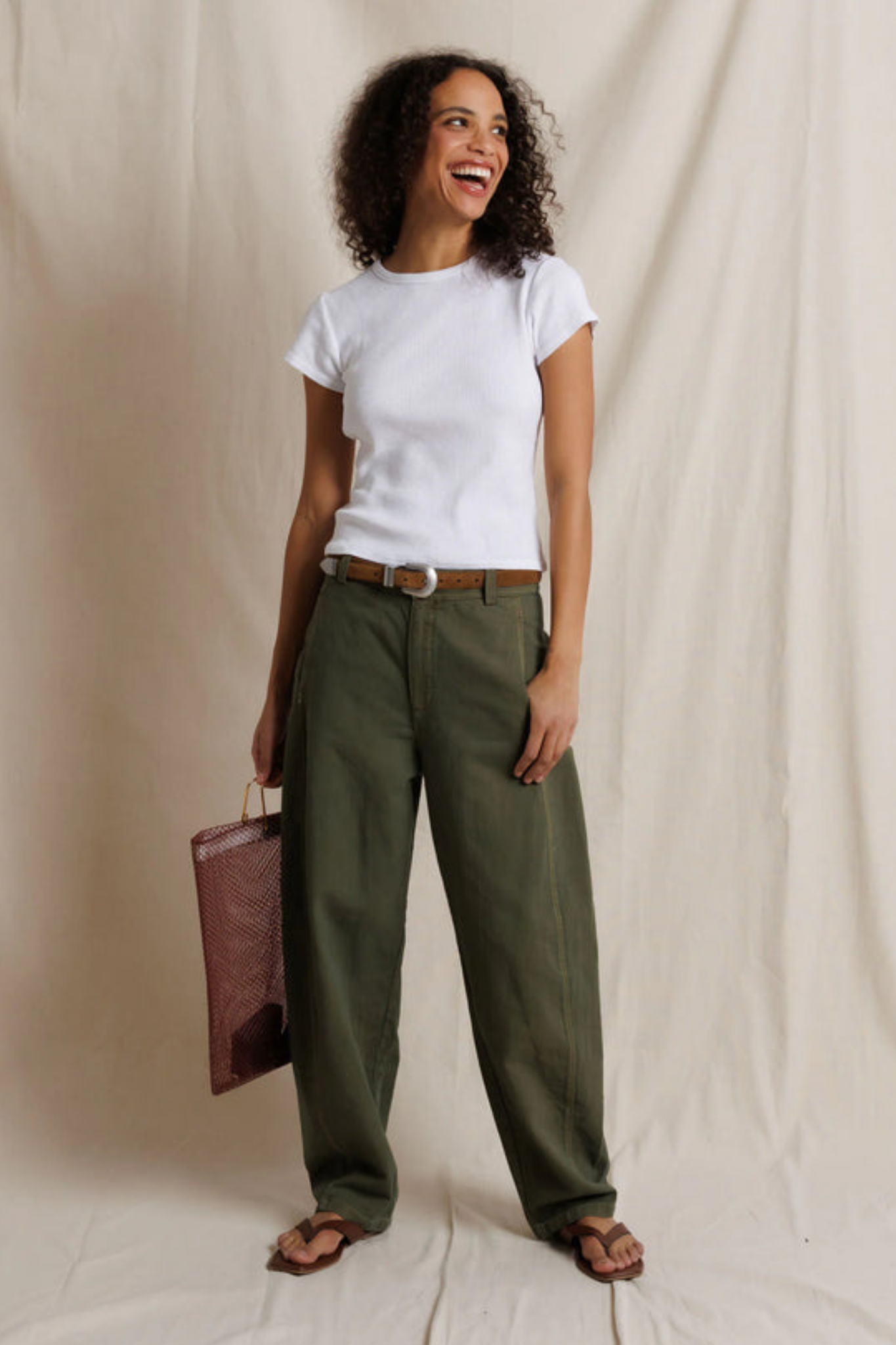 Macy White Crew Tee