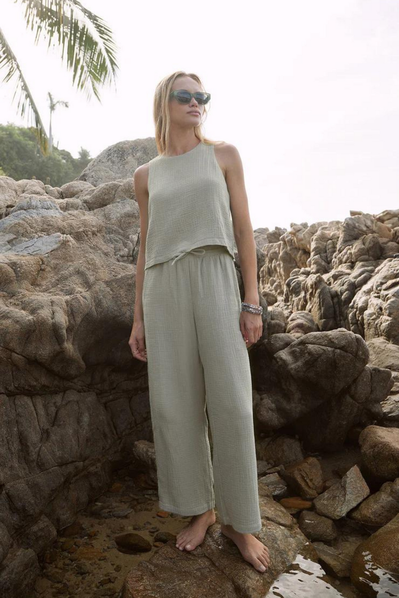 Bondi Pale Jade Gauze Pant