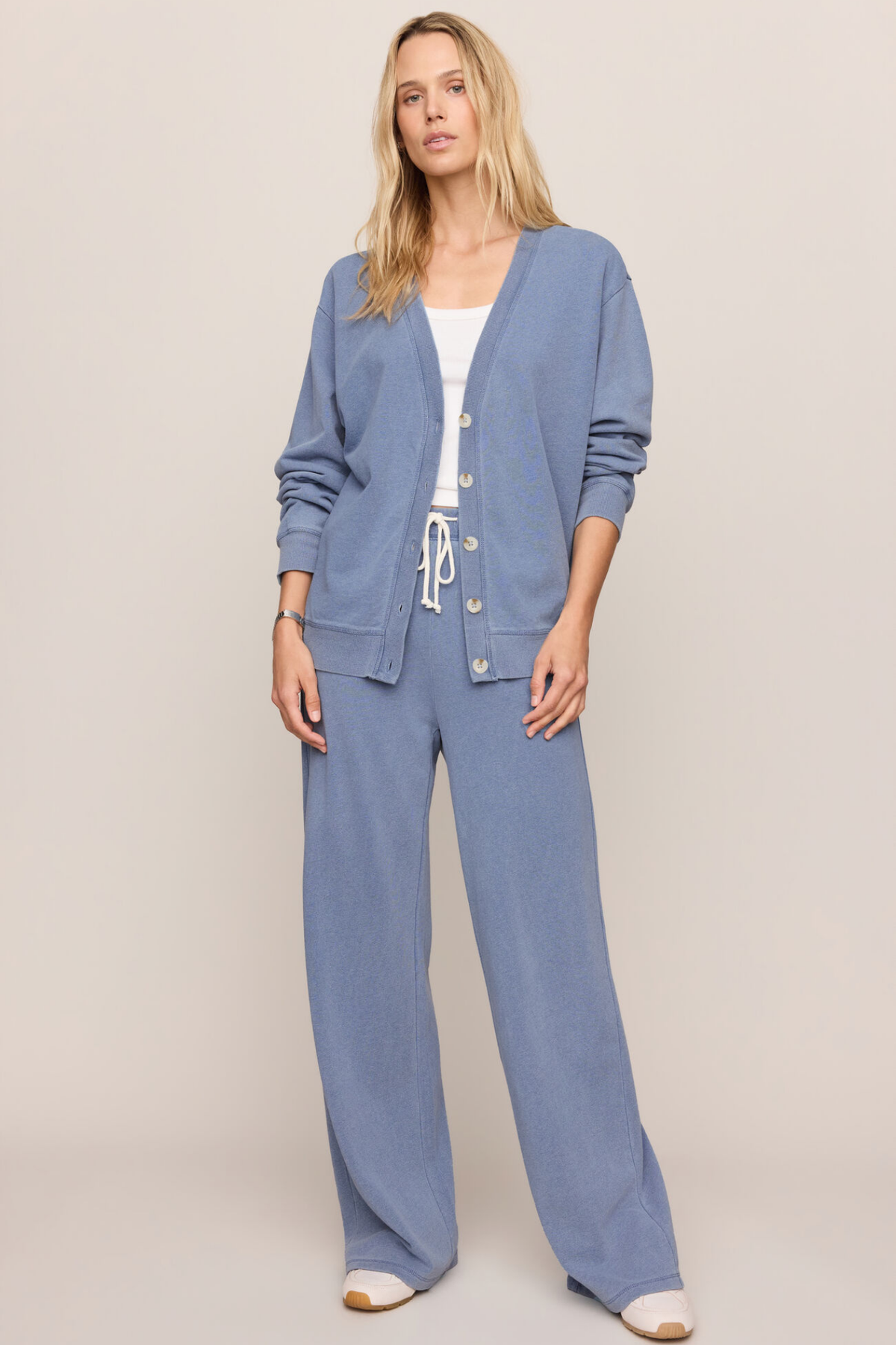 Dazed Santorini Indigo Knit Denim Cardigan