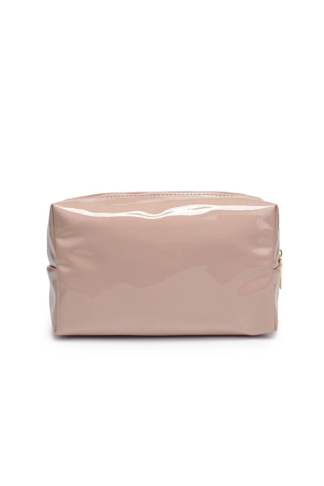 Nude Patent Cosmetic Bag