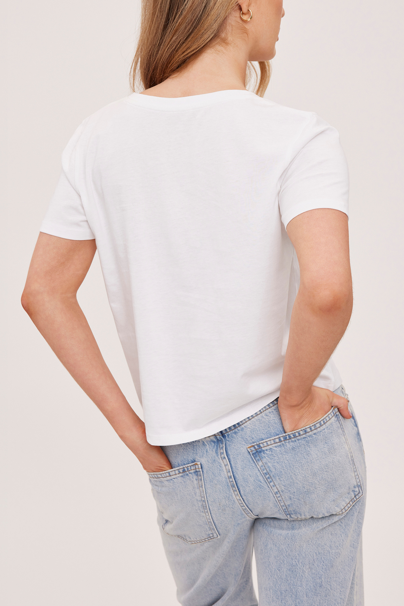 Lucy White V-Neck Tee