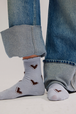 Cupids Bow Blue Socks