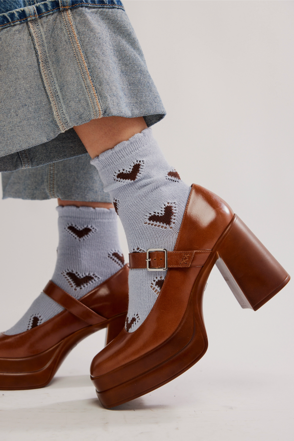 Cupids Bow Blue Socks