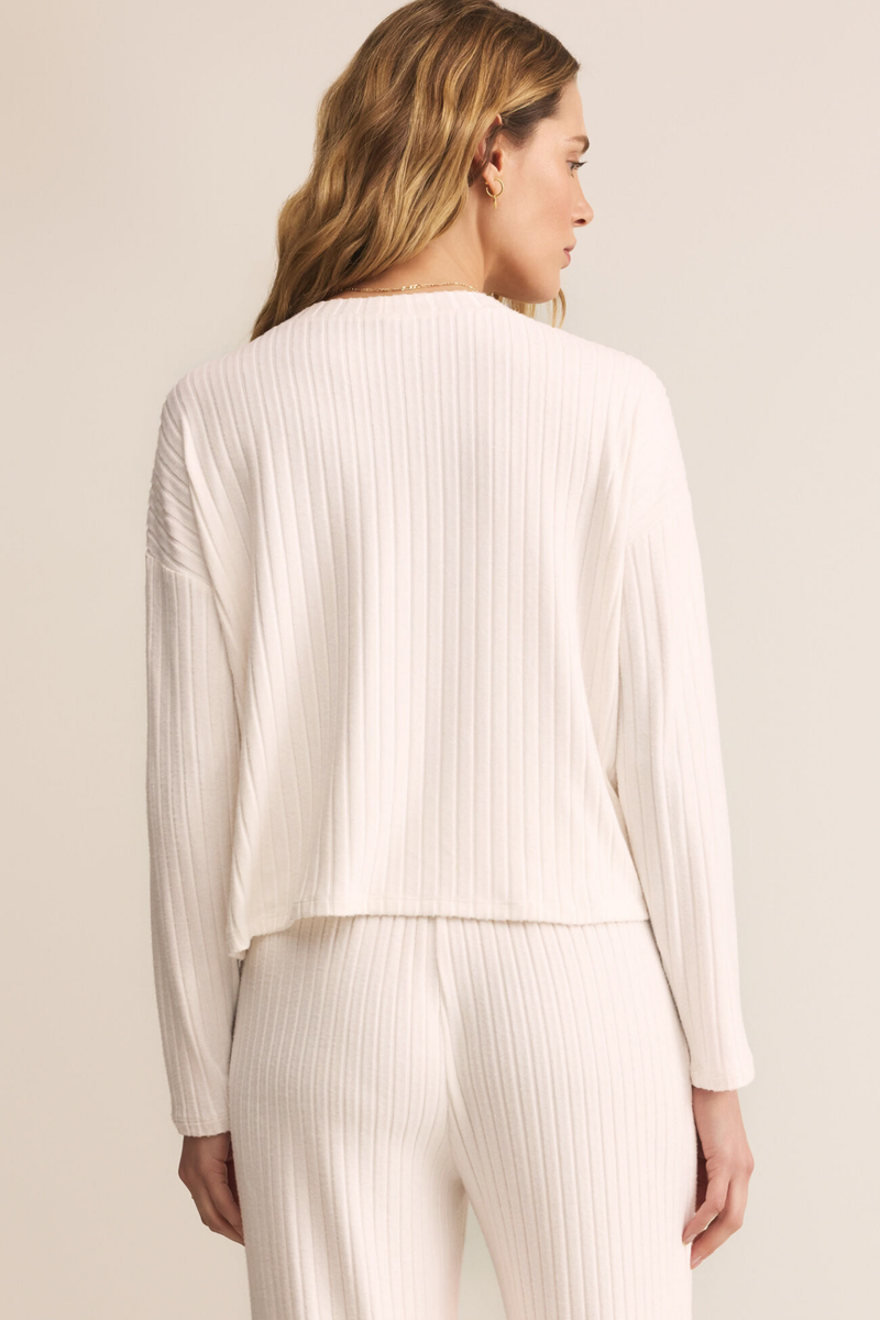 Mara Vanilla Ice Rib Cardigan