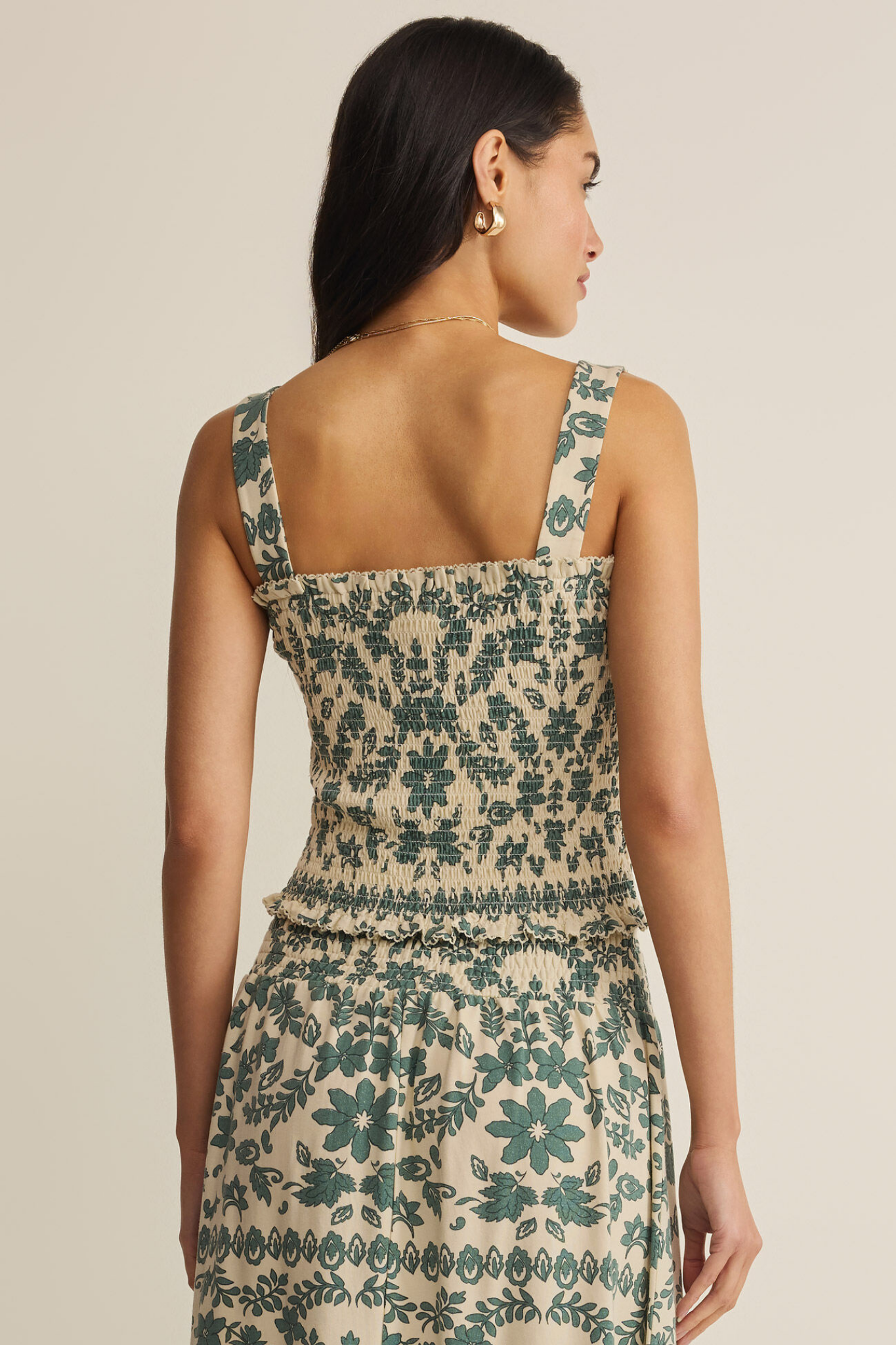 Leya Everglade Paisley Smocked Tank