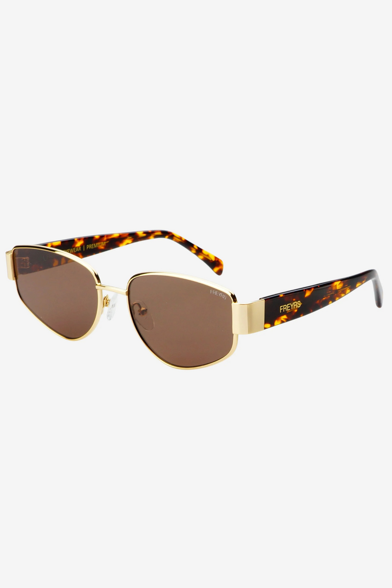 Delilah Gold/Brown Sunglasses