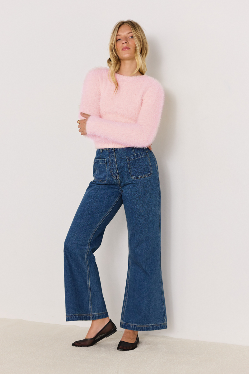 Irena Pink Fluffy Sweater