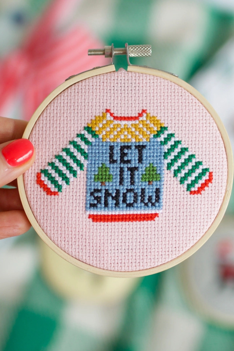 Let It Snow Sweater Cross Stitch Kit
