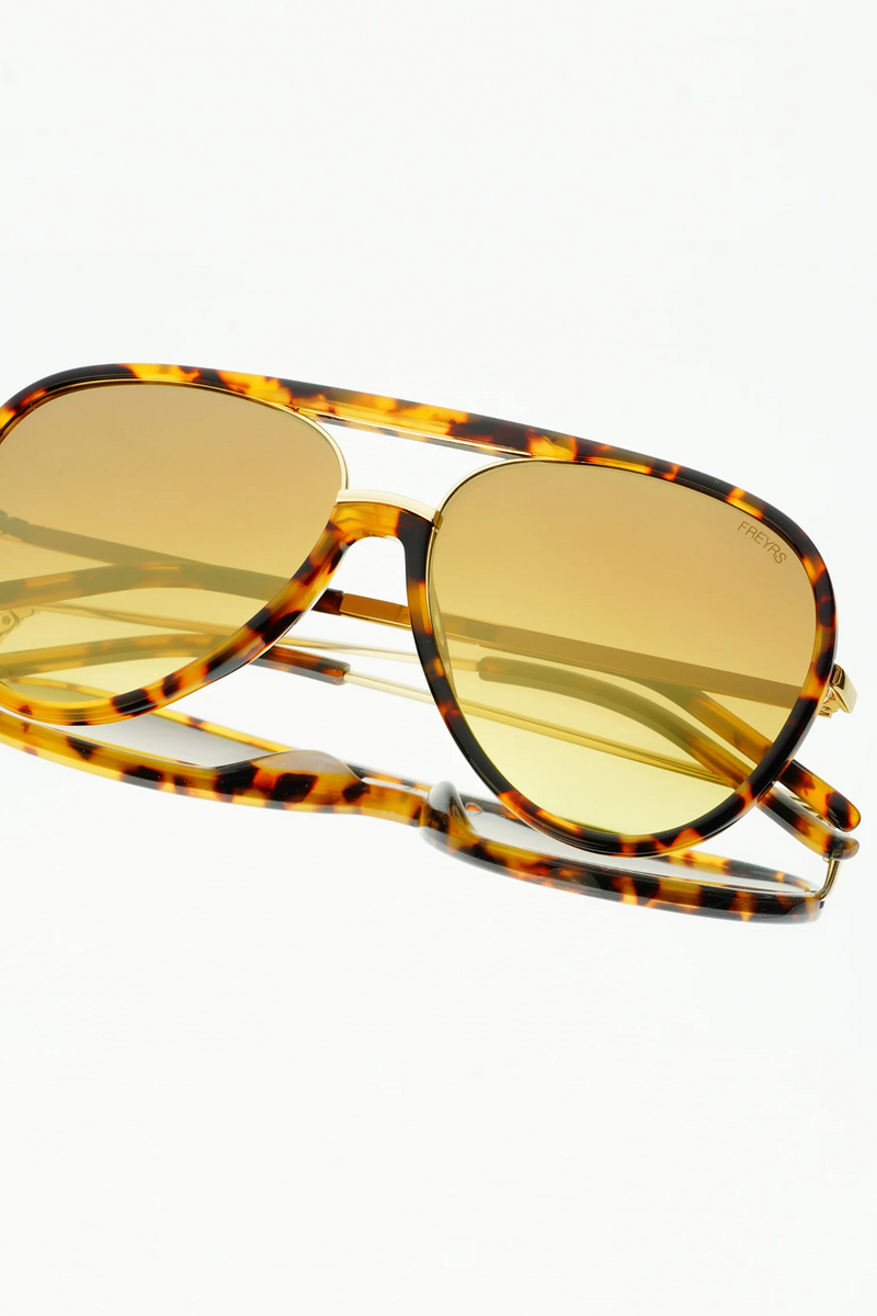 Shay Tortoise/Gold Mirror Acetate Sunglasses