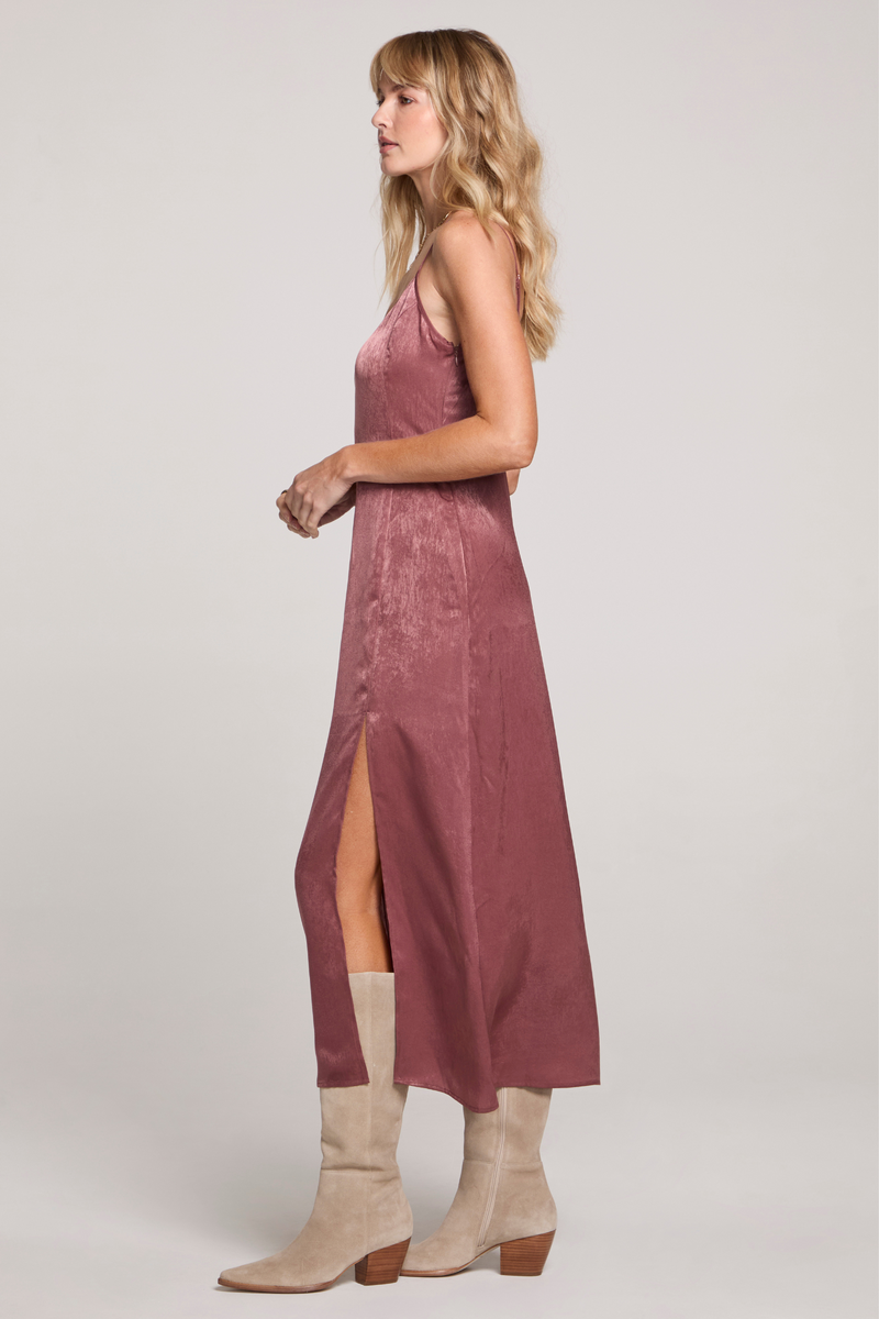 Isabella Sangria Midi Dress