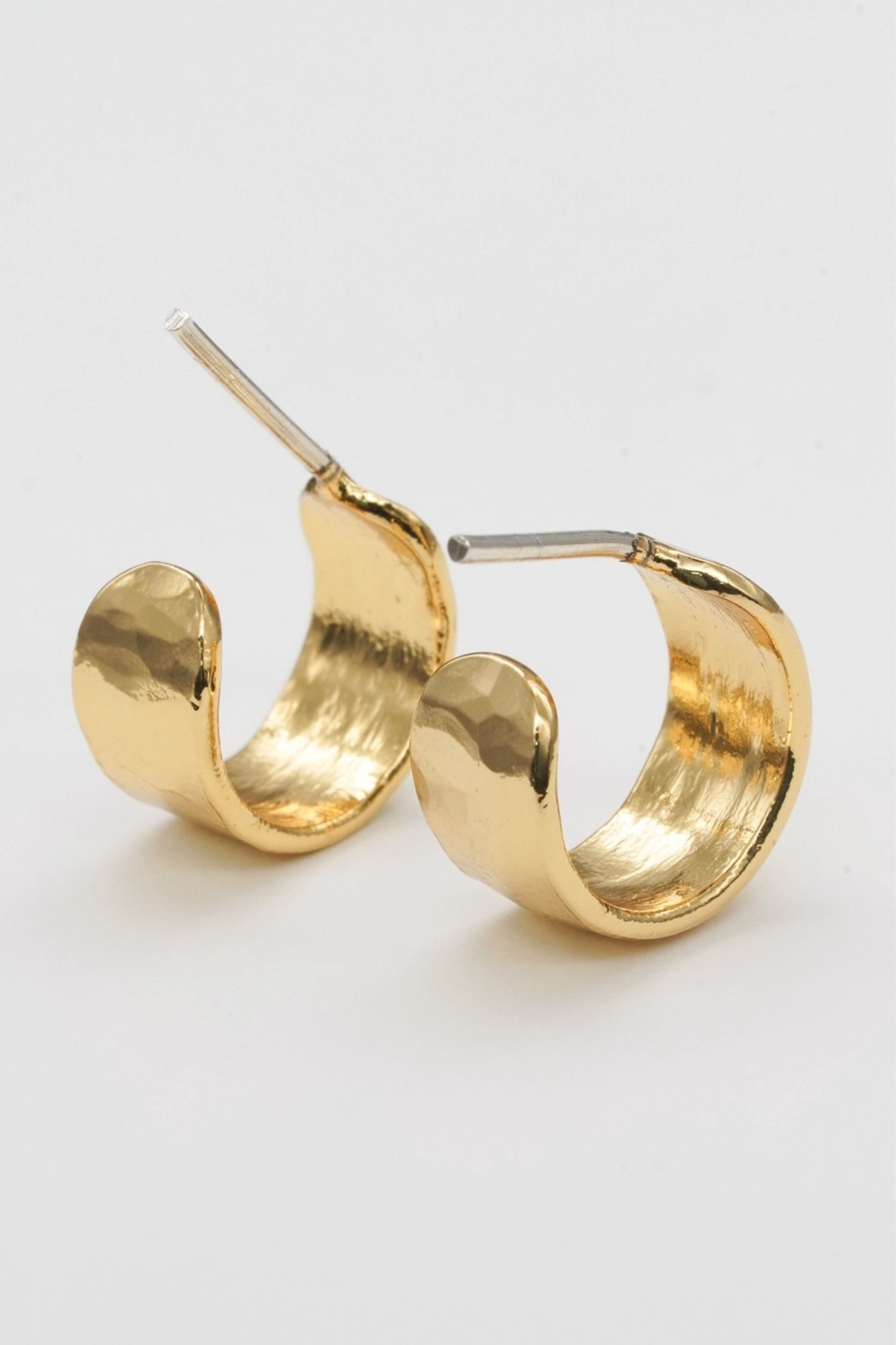 Hammered Mini Hoops