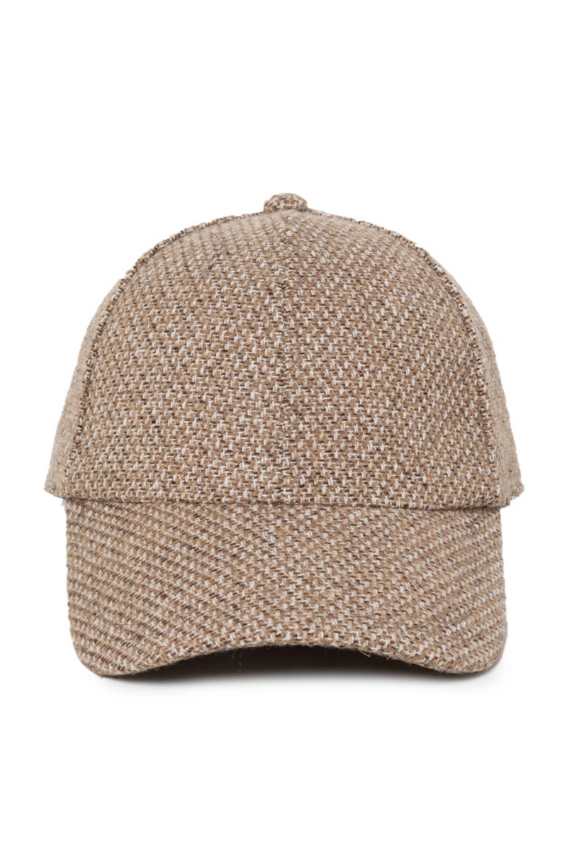 Brown Tweed Baseball Cap