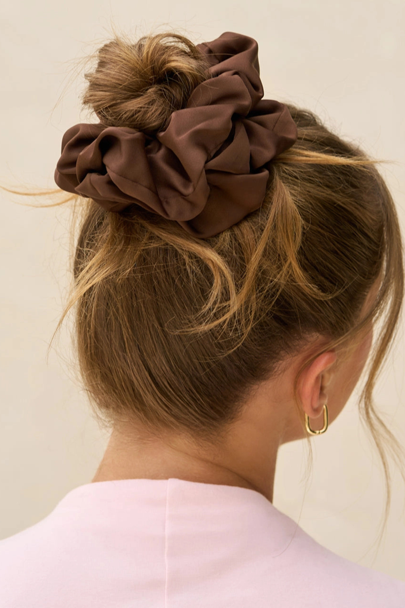 Black + Chocolate Oversized Scrunchies