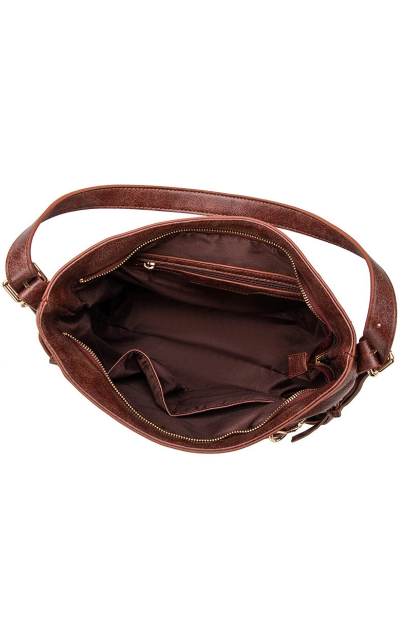 Sloane Burgundy Shoulder Bag