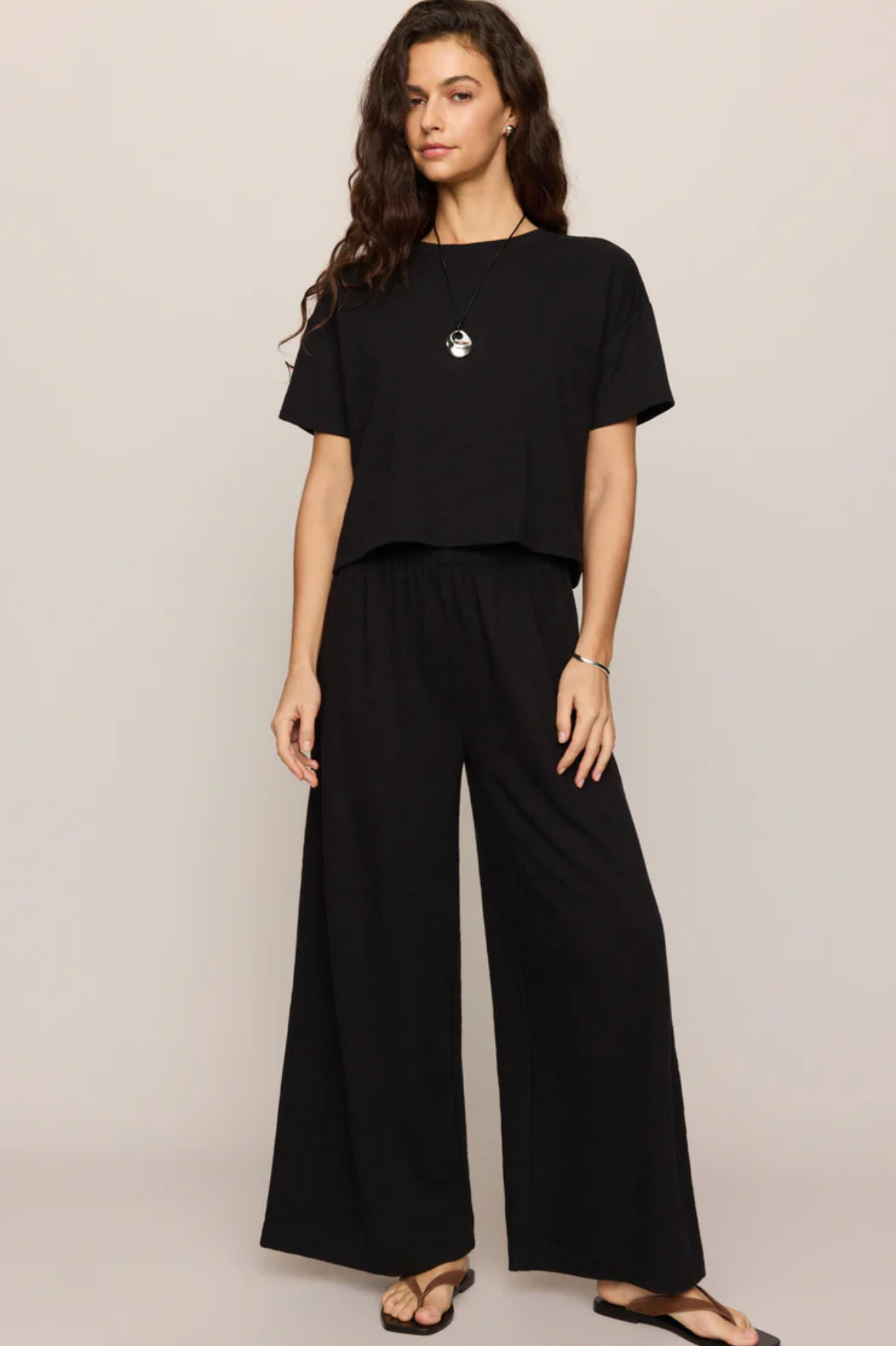 Sway Textured Black Tee