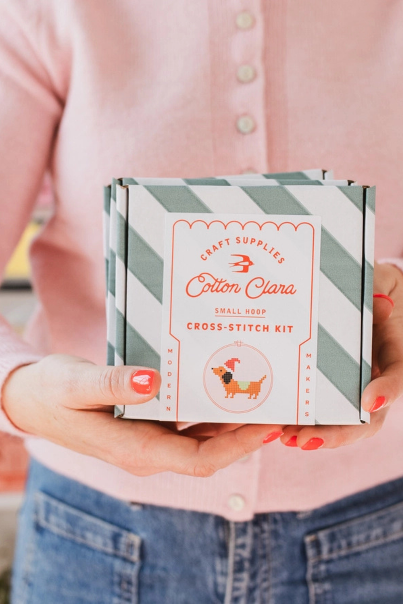 Christmas Dachshund Cross Stitch Kit