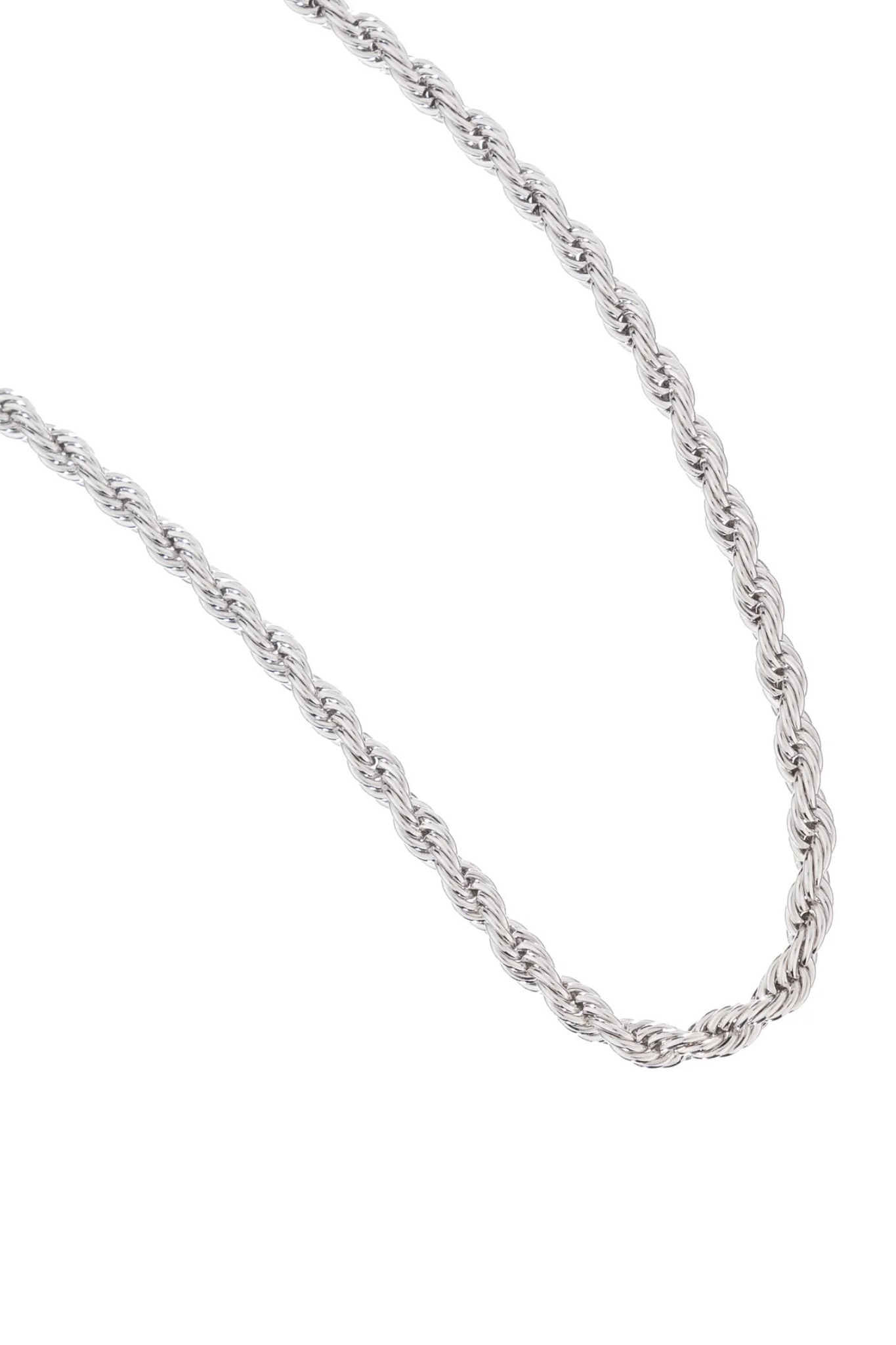 Silver Chunky Twisted Necklace