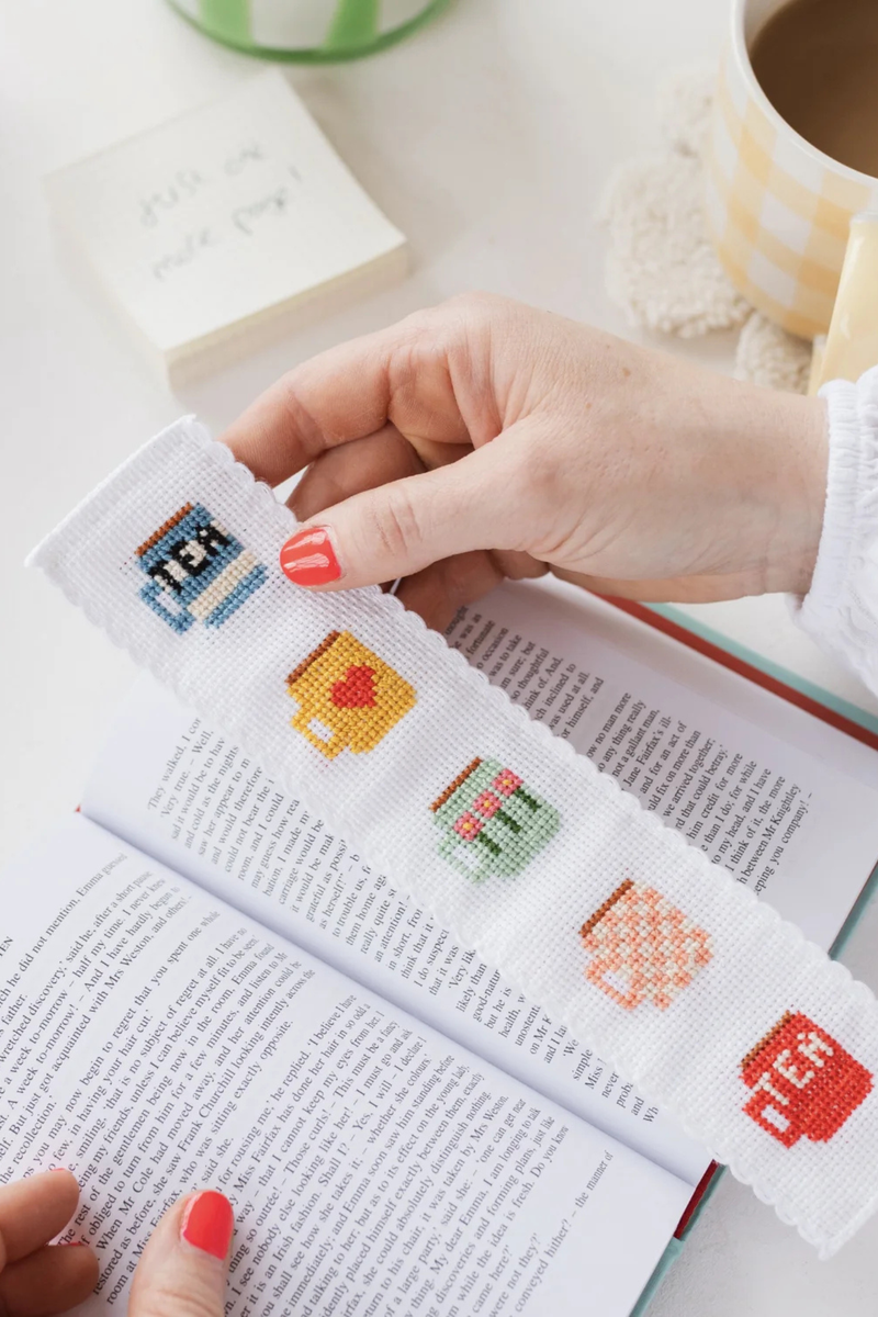 Mugs Bookmark Cross Stitch Kit