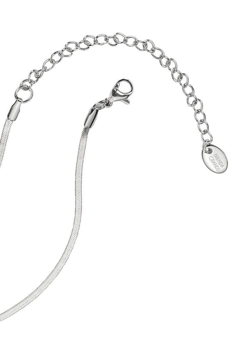 Silver Micro Herringbone Necklace