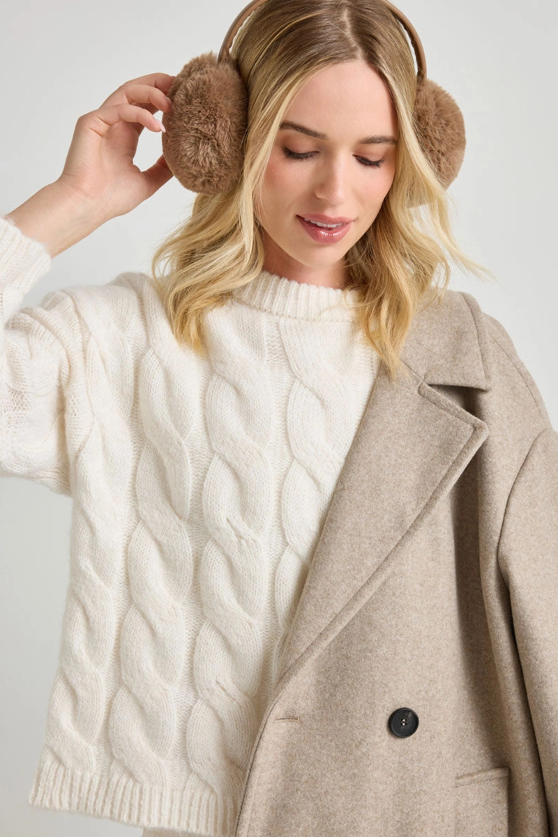 Taupe Faux Fur Earmuffs