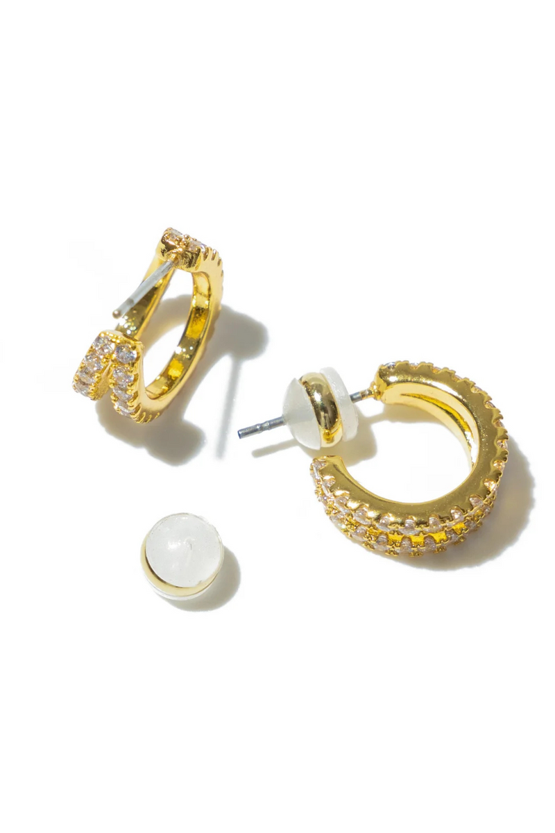 Shine Double Hoops