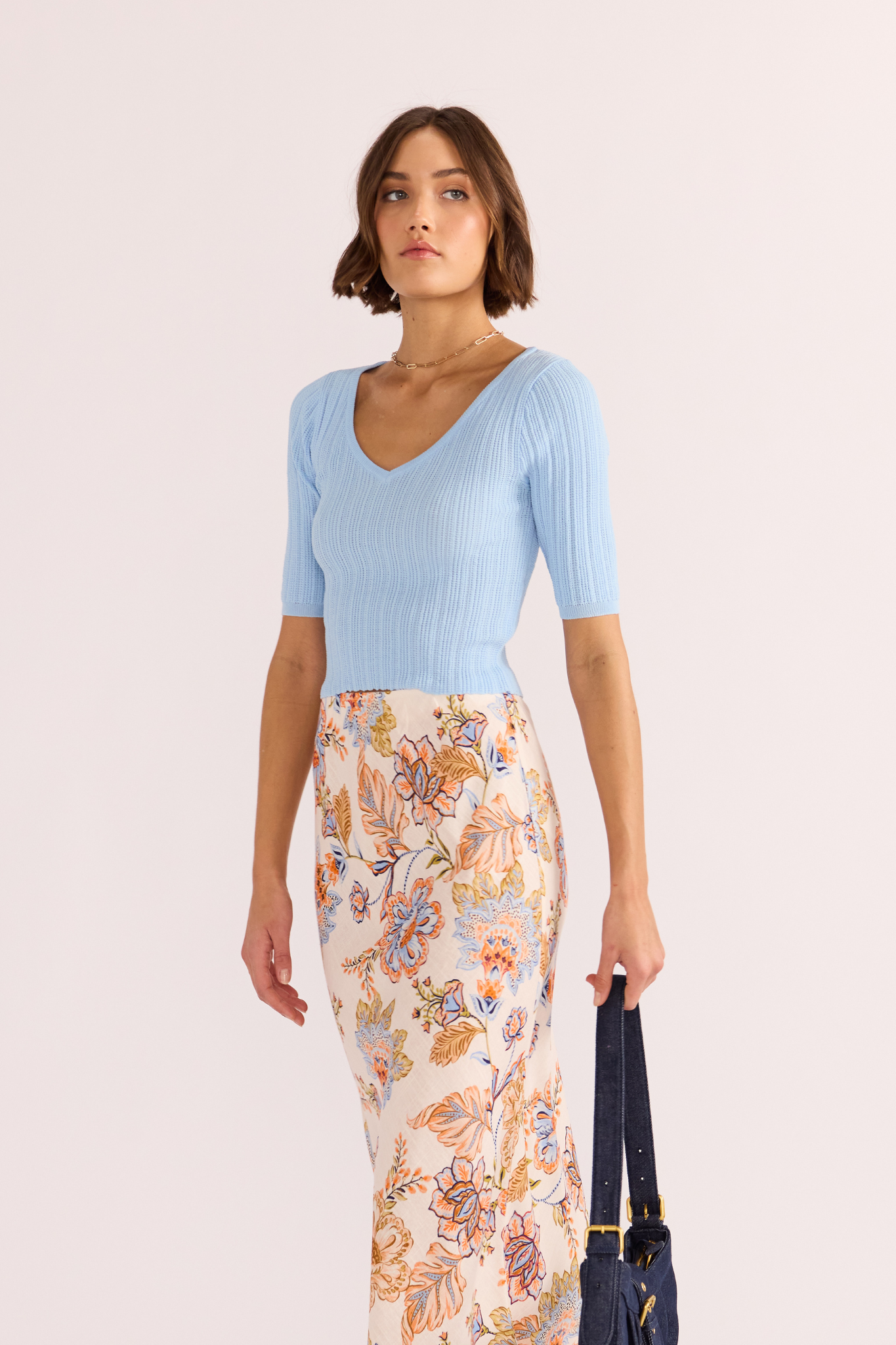 Odessa Sky Blue Knit Top