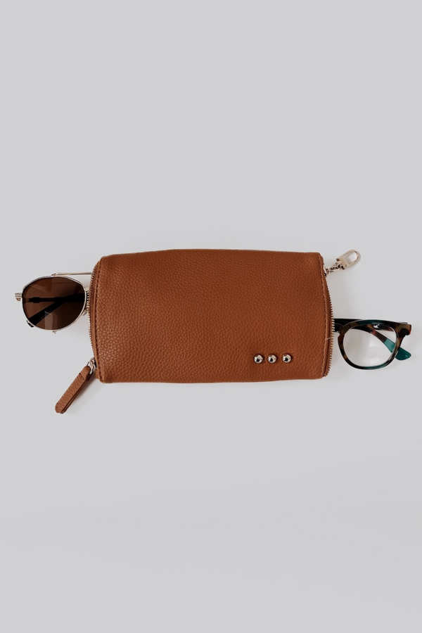 Brown 2-in-1 Glasses Case