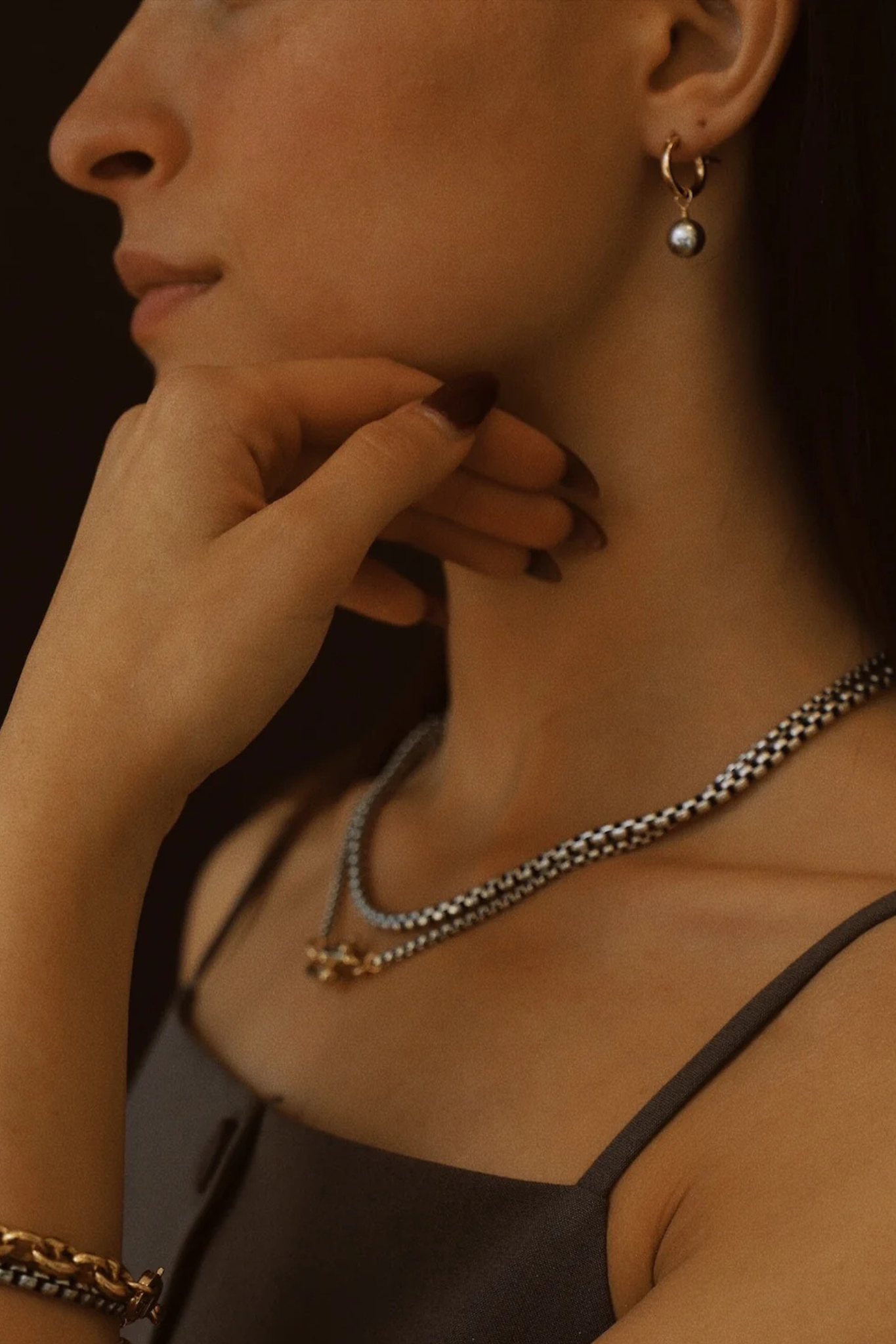 Metallic Two Toned Hoops