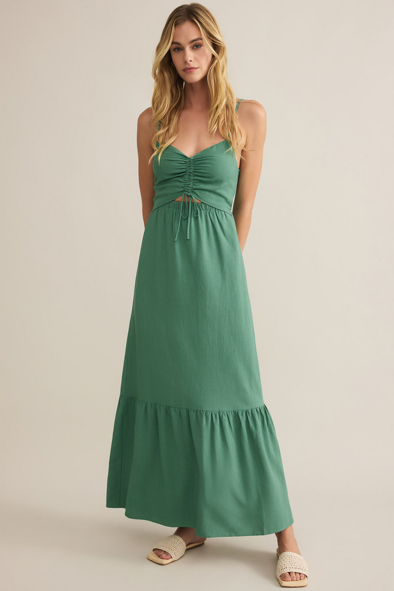 Winslet Botanical Green Maxi Dress