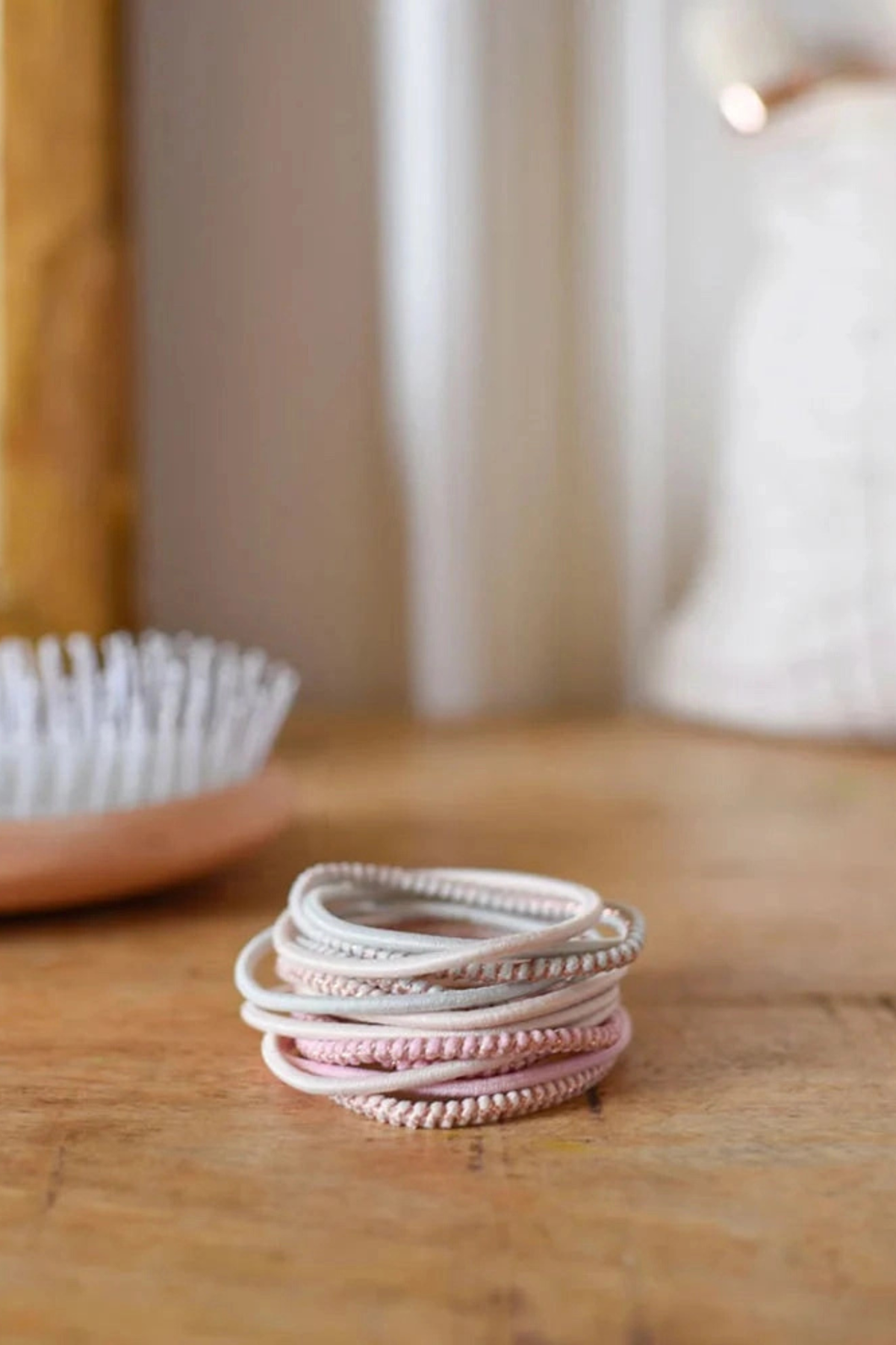 Pink Pastel Thin Hair Ties