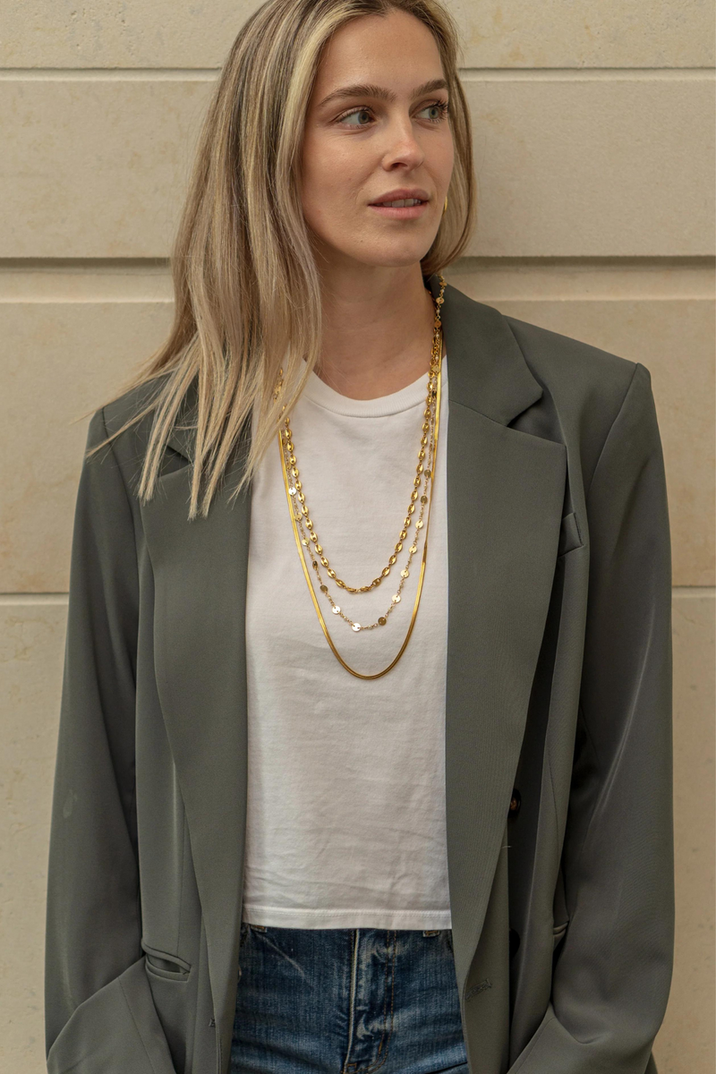 Herringbone Long Necklace