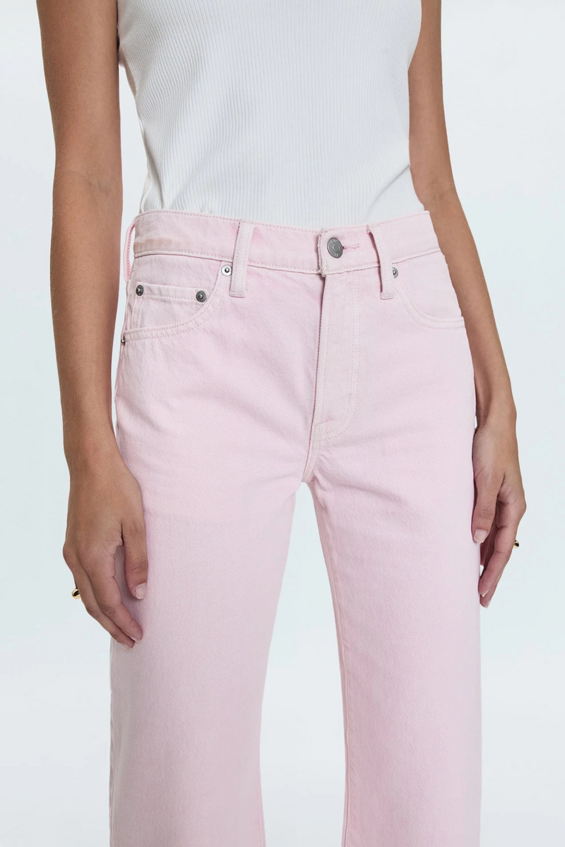 Lexi Blush Mid Rise Bowed Straight