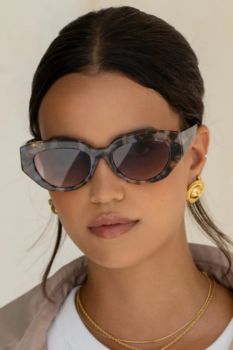 Frankie Brown Pearl Acetate Cat Eye Sunglasses