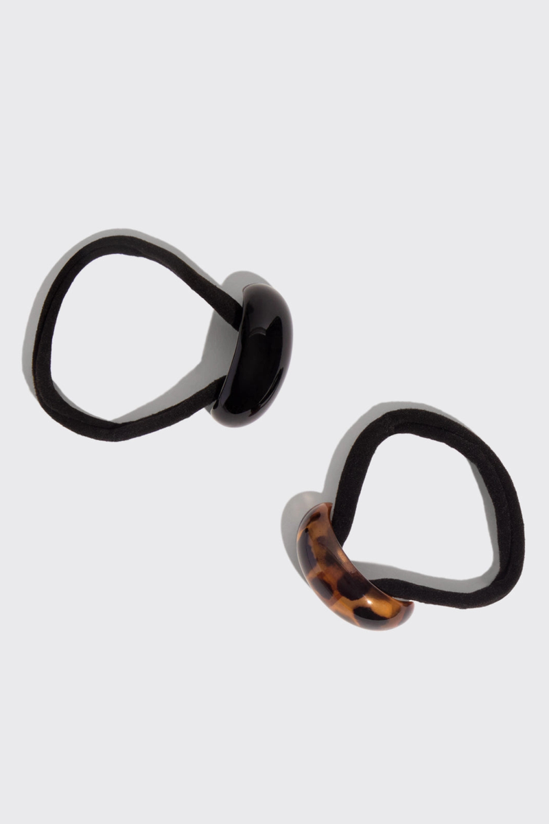 Small Black + Tort Cloud Cuffs