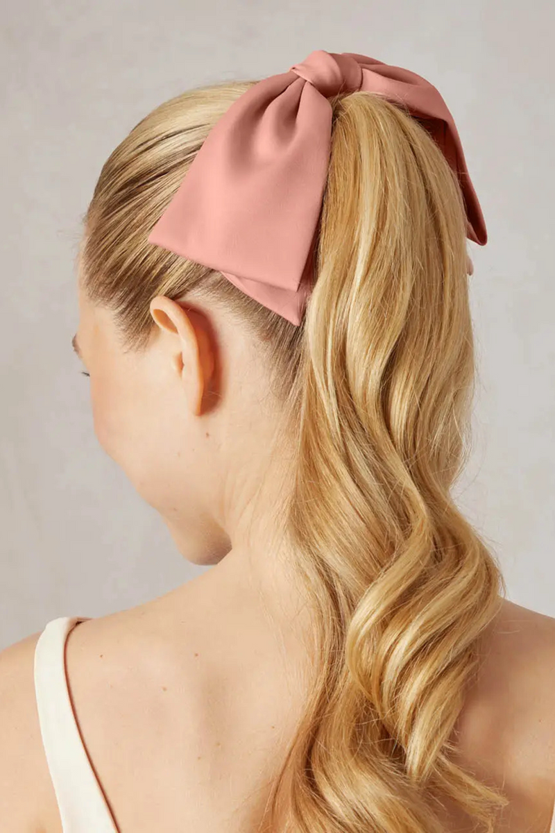 Rosewood Fabric Bow Hair Clip