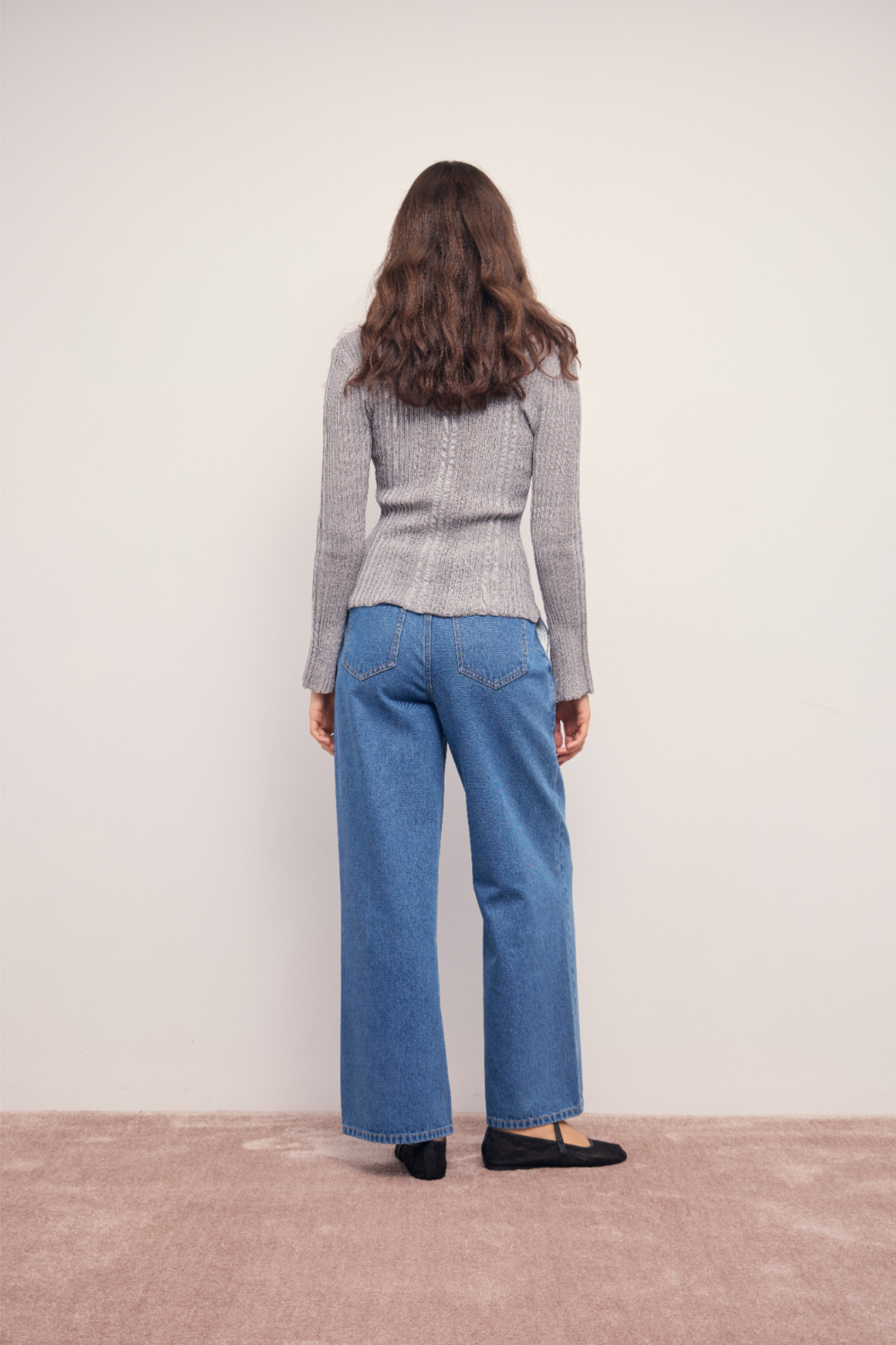 Marit Grey Marle Knit Top