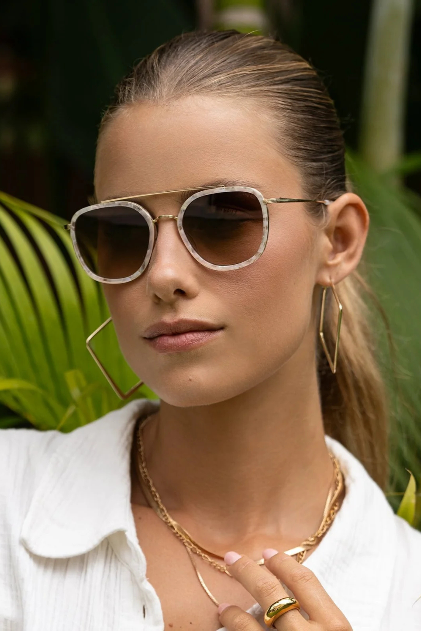 Weston Light Pink/Brown Acetate Sunglasses