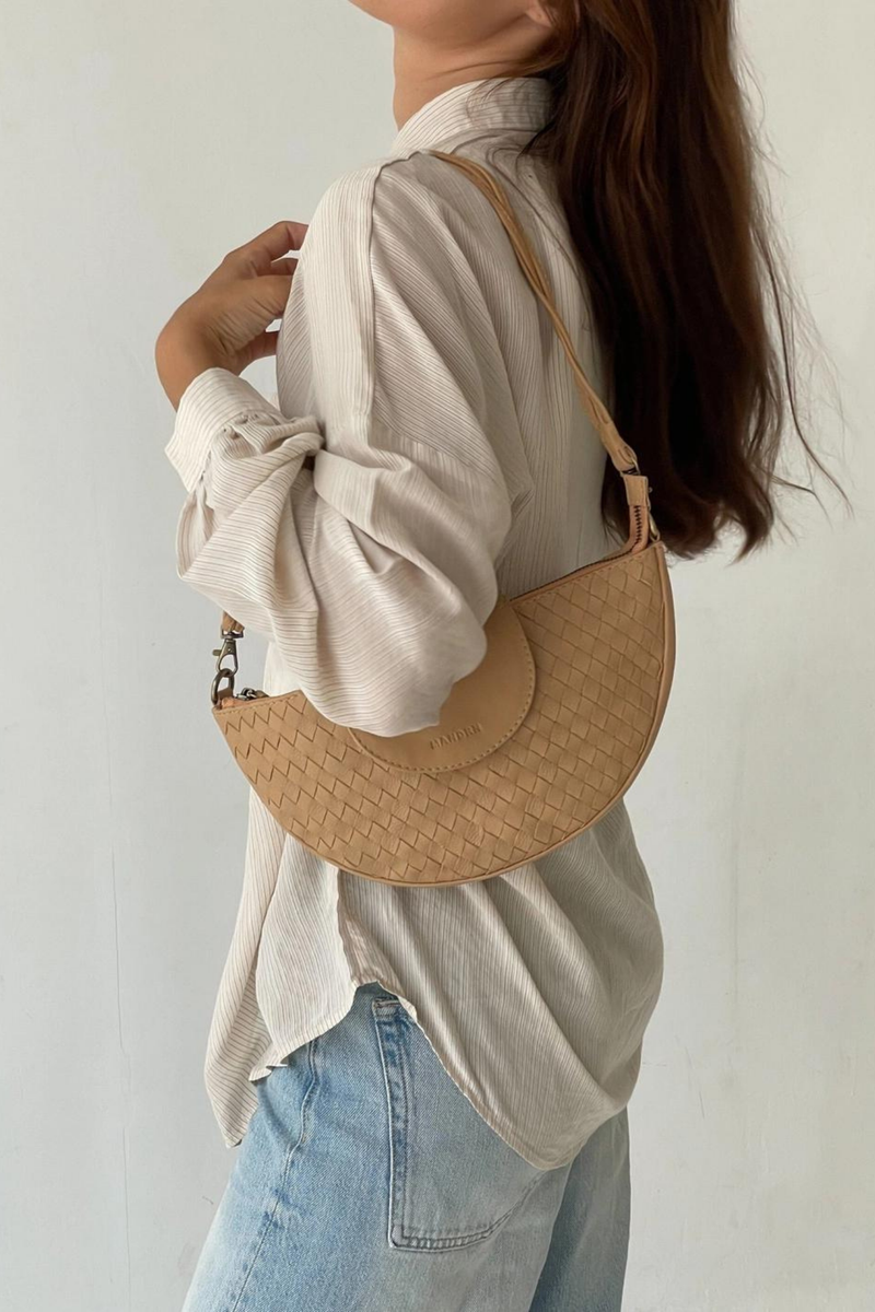 Naomi Woven Bag - Sand