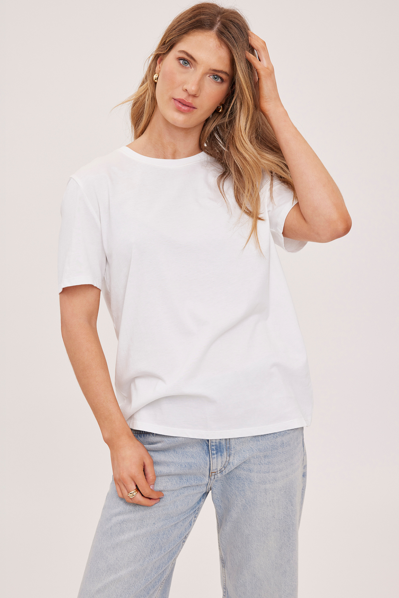 Victoria White Crew Neck Tee