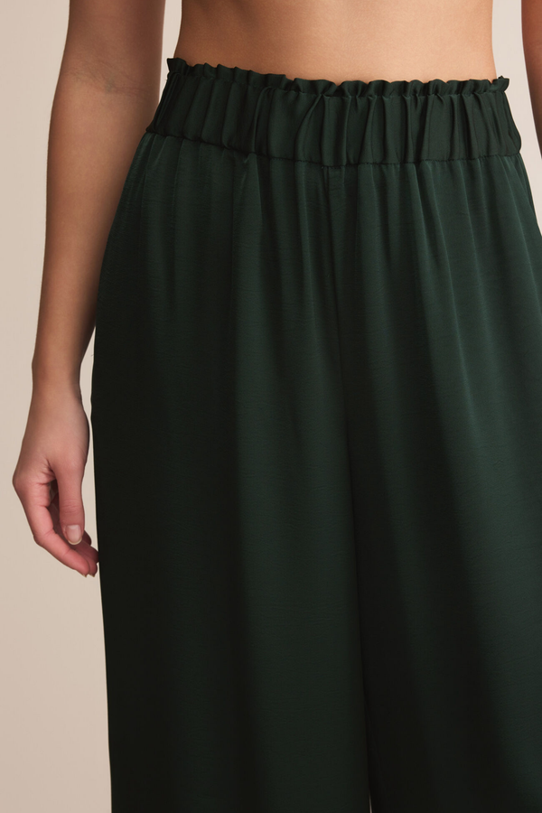 Isolde Garland Green Satin Pant