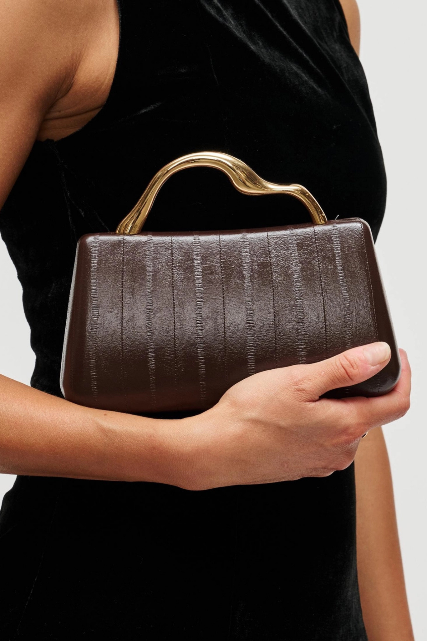 Nichelle Espresso Clutch