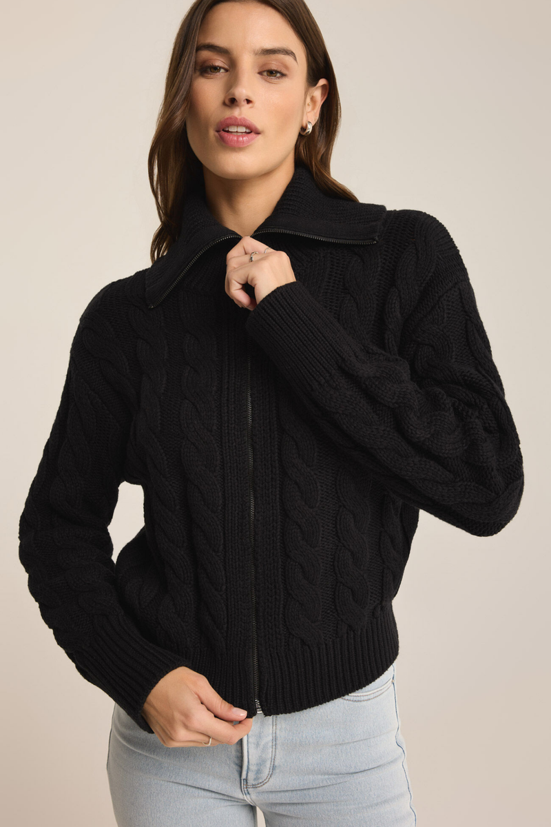 Hemingway Black Cable Cardigan